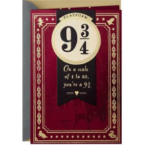 Hallmark Harry Potter Valentine’s Day Card for Significant Other (Golden Snitch),659VFE2019(Harry Potter Platform 9 3/4)