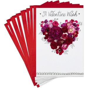 Hallmark Pack of Valentines Day Cards or Galentines Day Cards, Happy Heart Day (10 Valentine’s Day Cards with Envelopes) (5VFE6119)(Valentine Wish  10 Cards with Envelopes)
