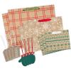 Hallmark Assorted Christmas Gift Bags, Recyclable Kraft Brown with Snowflake, Plaid and Trees (8 Bags: 3 Small 6″, 3 Medium 9″, 2 Large 13″) for Holiday Parties, Hanukkah, Winter Weddings(Kraft Plaid  Snowflakes  Mittens)