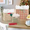 Hallmark Assorted Christmas Gift Bags, Recyclable Kraft Brown with Snowflake, Plaid and Trees (8 Bags: 3 Small 6″, 3 Medium 9″, 2 Large 13″) for Holiday Parties, Hanukkah, Winter Weddings(Kraft Plaid  Snowflakes  Mittens)