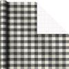 Hallmark Black Christmas Wrapping Paper with Cut Lines on Reverse (3 Rolls: 120 sq. ft. ttl) Retro Santa, Black and White Buffalo Plaid, Train and Trees (0005JXW1077)(Retro Santa  Plaid  and Train)