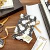 Hallmark Black Christmas Wrapping Paper with Cut Lines on Reverse (3 Rolls: 120 sq. ft. ttl) Retro Santa, Black and White Buffalo Plaid, Train and Trees (0005JXW1077)(Charcoal Black  Snowmen  Gold Plaid  Gray Dots)