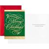 Hallmark Boxed Christmas Cards, Green and Gold (40 Cards with Envelopes)(Cards)