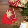 Hallmark Boxed Holiday Cards, Red and Gold Snowflake (40 Cards with Envelopes)(Greeting Card)