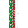 Hallmark Christmas Wrapping Paper Rolls – Solid Red, Green, Gold Metallic Foil Gift Wrap Paper (Set of 3 Rolls: 60 sq. ft. ttl.) for Holiday Parties, Hanukkah, Winter Weddings(Metallic Santa  Stripes  Candy)
