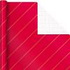 Hallmark Holiday Plaid Wrapping Paper with Cutlines and Optional DIY Bow Templates on Reverse (3-Pack: 120 Sq. Ft. Ttl) Red Toile, Black Buffalo Check, Plaid for Christmas, Birthdays, Weddings, Crafts(Red  White  Gold Trees  Stripes  Dots)
