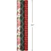 Hallmark Holiday Plaid Wrapping Paper with Cutlines and Optional DIY Bow Templates on Reverse (3-Pack: 120 Sq. Ft. Ttl) Red Toile, Black Buffalo Check, Plaid for Christmas, Birthdays, Weddings, Crafts(Elegant Poinsettia  Merry Christmas  and Green Plaid)