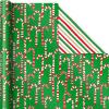 Hallmark Holiday Wrapping Paper Rolls – Rustic Christmas Gift Wrap Paper (Set of 3 Reversible Rolls: 120 sq. ft. ttl.) Plaid, Barn, Red Truck, Moose, Woodland Scenes(Rustic Santa  Papercraft Snowmen  Candy Canes  Stripes  Snowflakes  “Merry Christmas to You”)