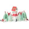 Hallmark Paper Wonder Big Pop-Up Christmas Card (Santa’s Workshop) Accordion Fold-Out Table Decoration