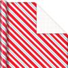Image Arts Blue Christmas Wrapping Paper with Cut Lines on Reverse (4 Rolls: 120 sq. ft. ttl) Snowmen, Snowflakes, Blue and White Stripes(Stripes  Candy Cane  Trees  Snowman)