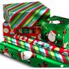 Hallmark Christmas Wrapping Paper Rolls – Solid Red, Green, Gold Metallic Foil Gift Wrap Paper (Set of 3 Rolls: 60 sq. ft. ttl.) for Holiday Parties, Hanukkah, Winter Weddings(Metallic Santa  Stripes  Candy)