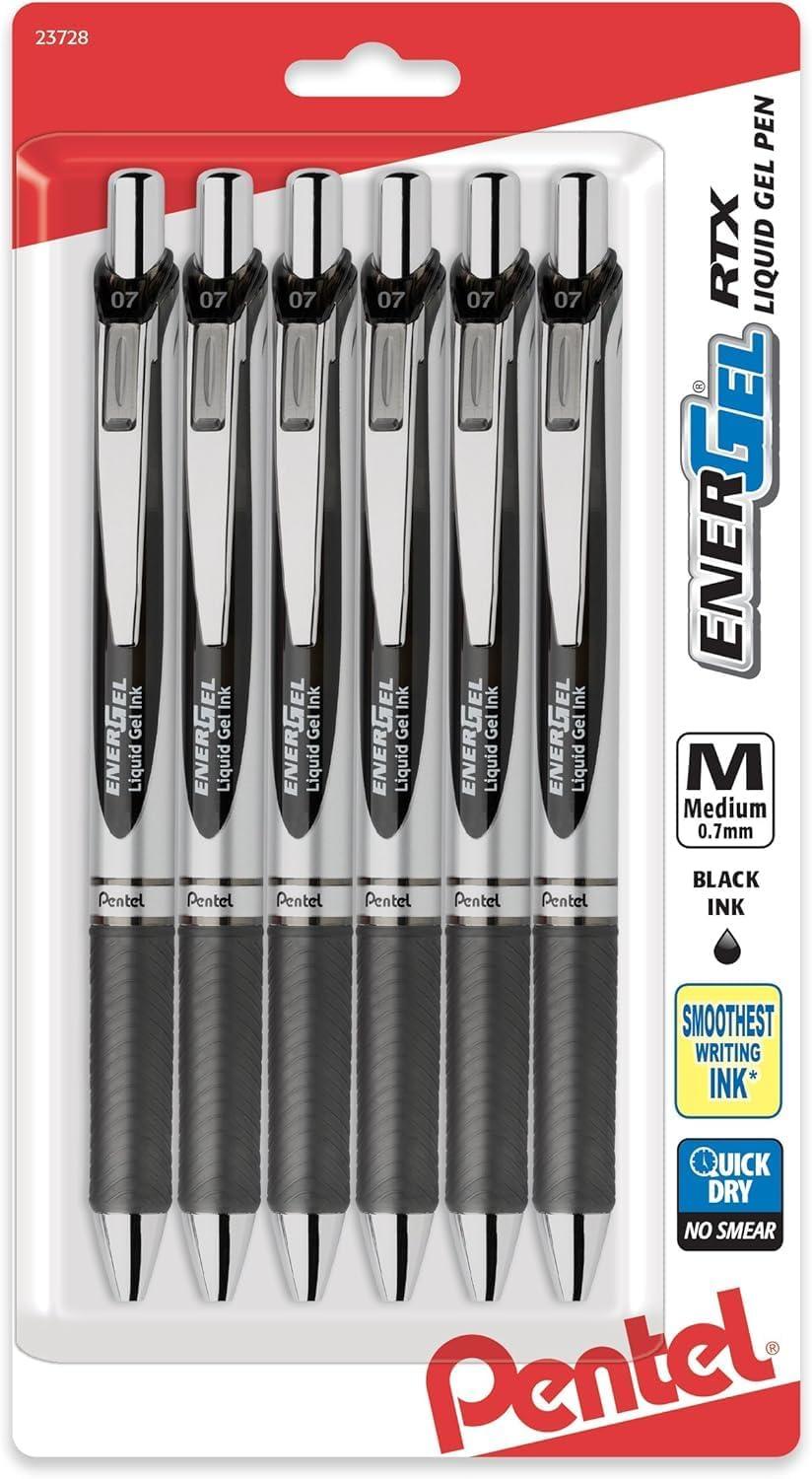 imageHallmark Sympathy Cards Assortment Nature 16 Count with Envelopes and Pentel EnerGel RTX Retractable Liquid Gel Pen Pack of 6