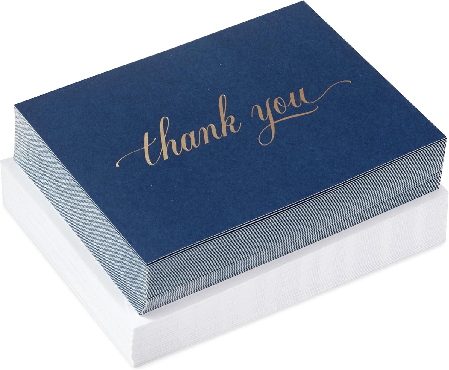 imagePentel EnerGel Alloy Retractable Gel Pen and Hallmark Thank You Cards Elegant Silver Foil 40 Count with Envelopes for Wedding Graduation Any Occasion