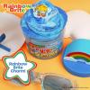 Rainbow Brite Scented Cloud Slime, Vanilla-Scented, Collectible Charm, White Iridescent Tinsel, & Reusable Container with Topper, Cute Stuff for Kids, Colorful Fidget Toys, Goody Bags Stuffers(Rainbow Brite – Vanilla)