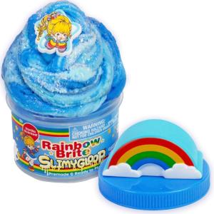 Rainbow Brite Scented Cloud Slime, Vanilla-Scented, Collectible Charm, White Iridescent Tinsel, & Reusable Container with Topper, Cute Stuff for Kids, Colorful Fidget Toys, Goody Bags Stuffers(Rainbow Brite – Vanilla)