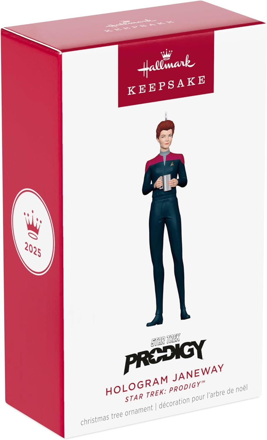imageHallmark Keepsake Christmas Ornament 2025 Star Trek Picard USS Titan Gifts for TrekkiesProdigy Hologram Janeway