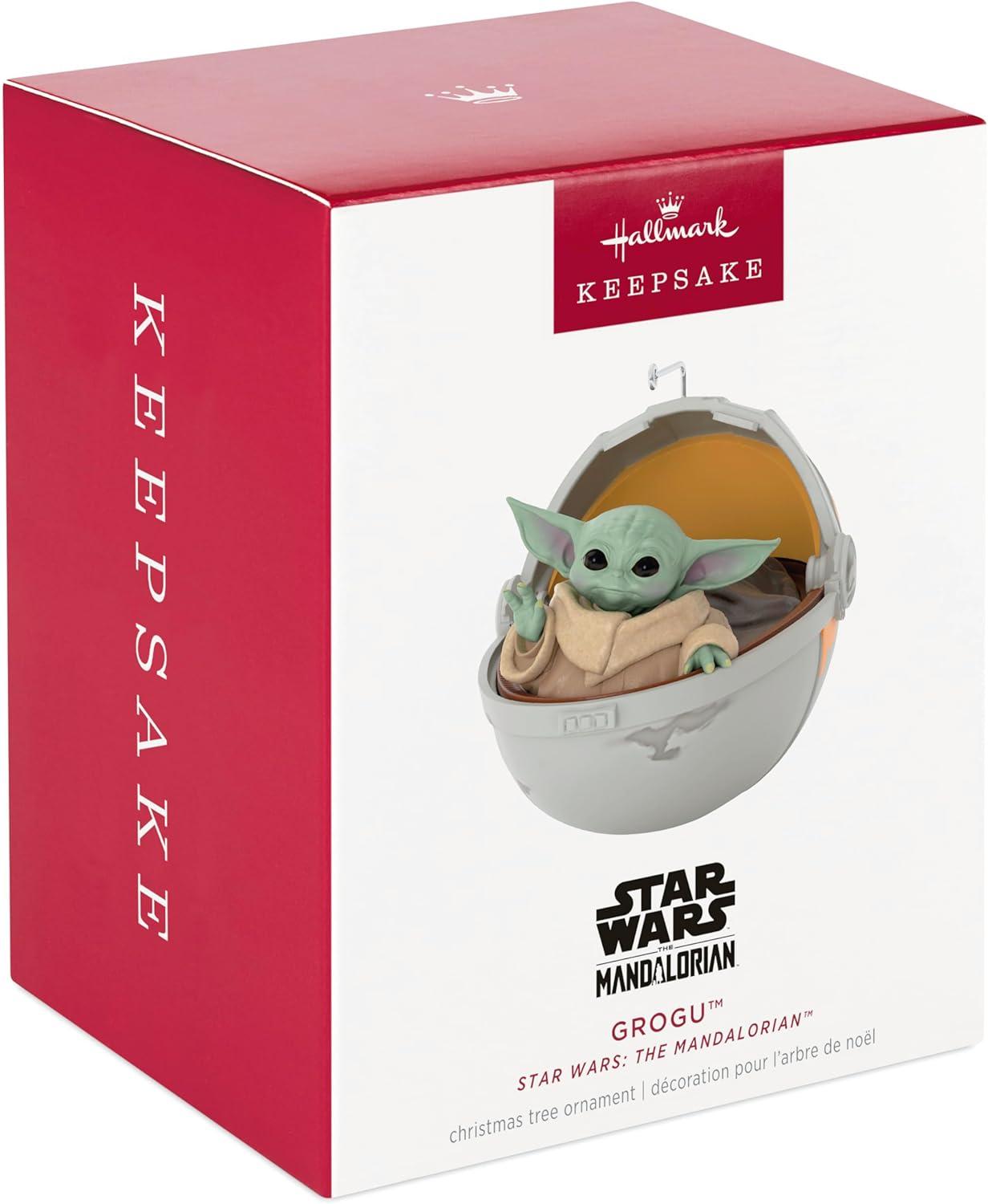 imageHallmark Keepsake Christmas Ornament 2025 Star Wars A New Hope Let The Wookiee Win with Video Light and Sound Gifts for Star Wars FansGrogu