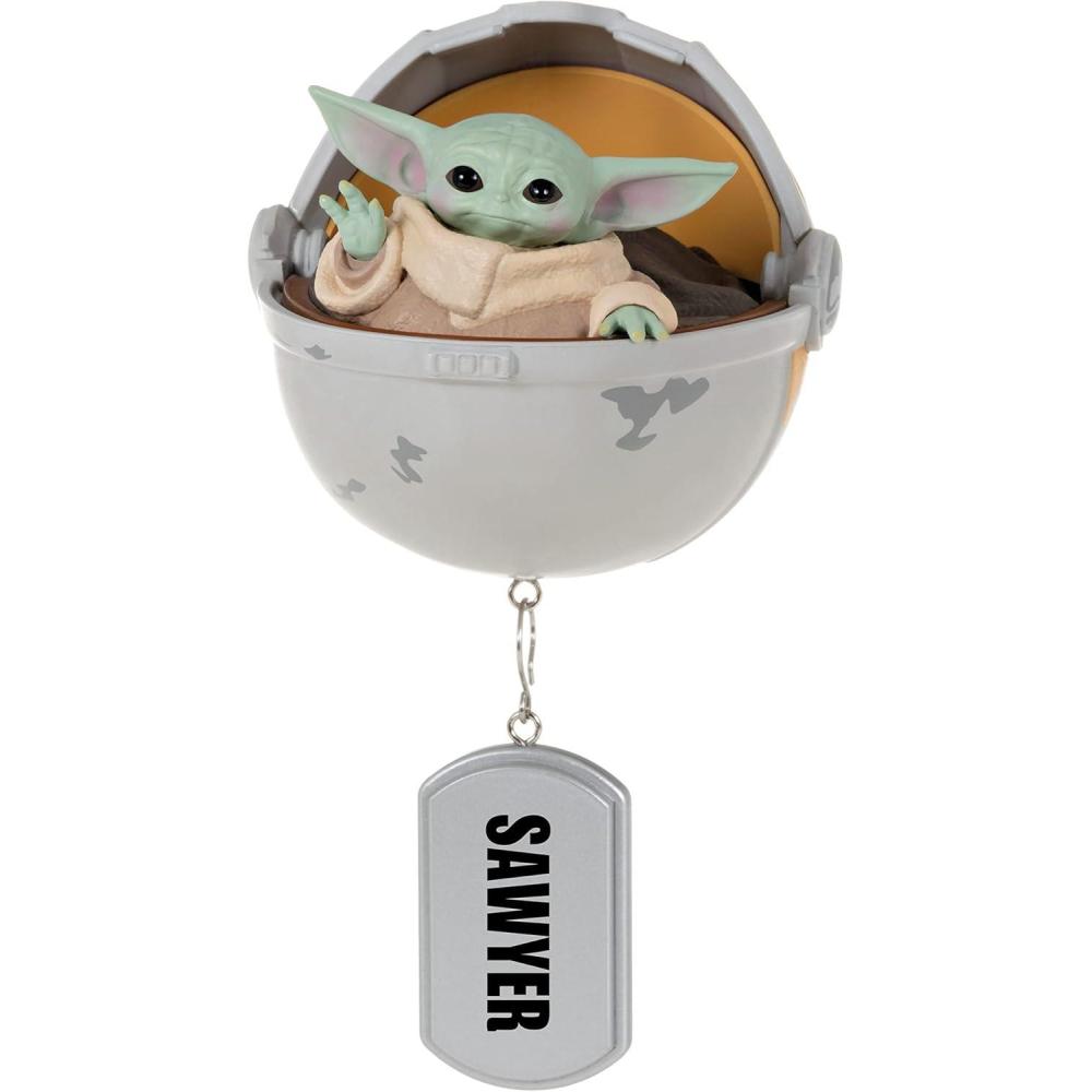imageHallmark Keepsake Christmas Ornament 2025 Star Wars The Empire Strikes Back There is No Try with Sound Gifts for Star Wars FansGrogu in Hovering Pram