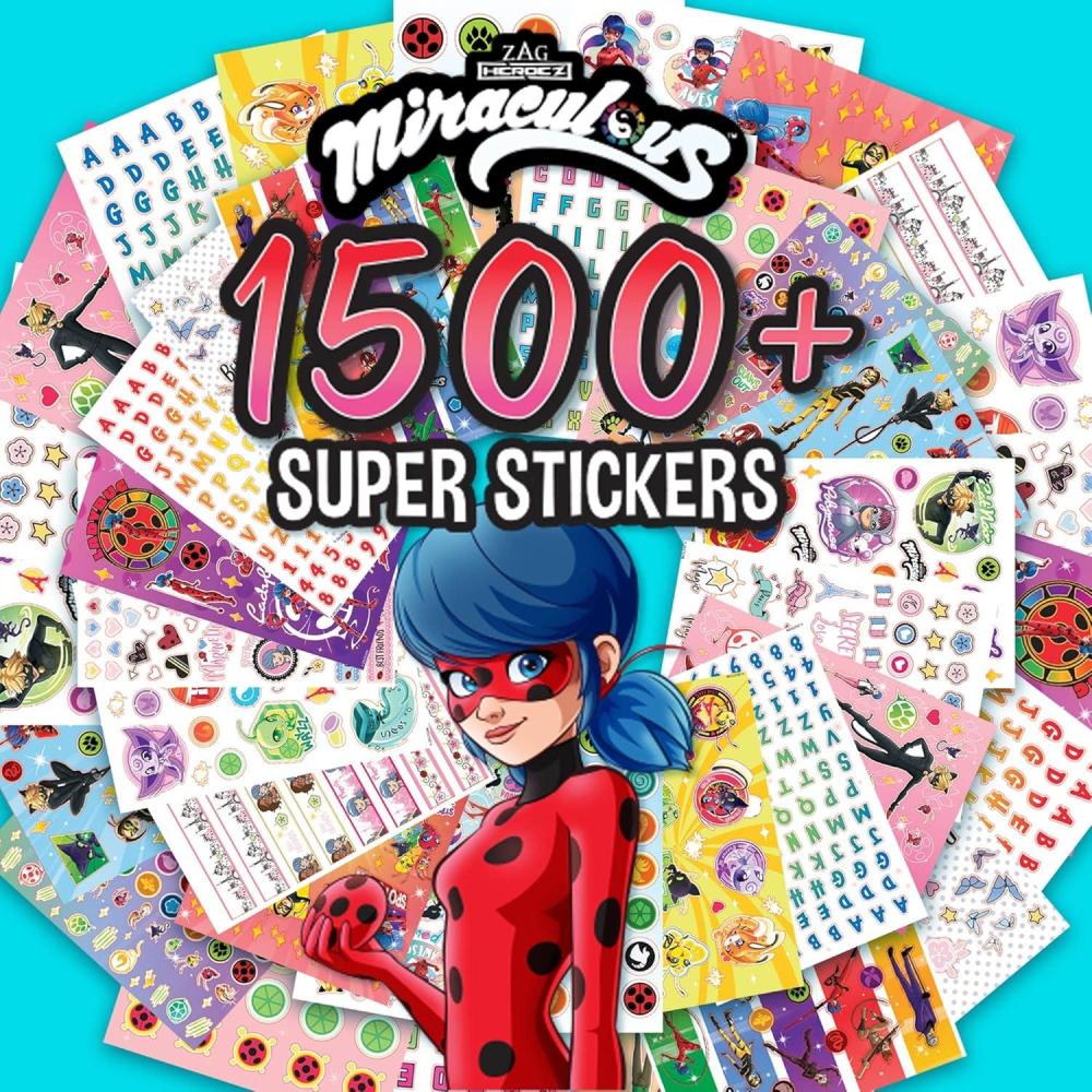 imageRainbow Brite 1500 Sticker Book Mega Sticker Pack Cute Stickers for Teens Kids ampamp Teachers Retro Stationery Supplies Kids Crafts Essentials Classroom Prizes Gifts for 4 Year Old GirlMiraculous