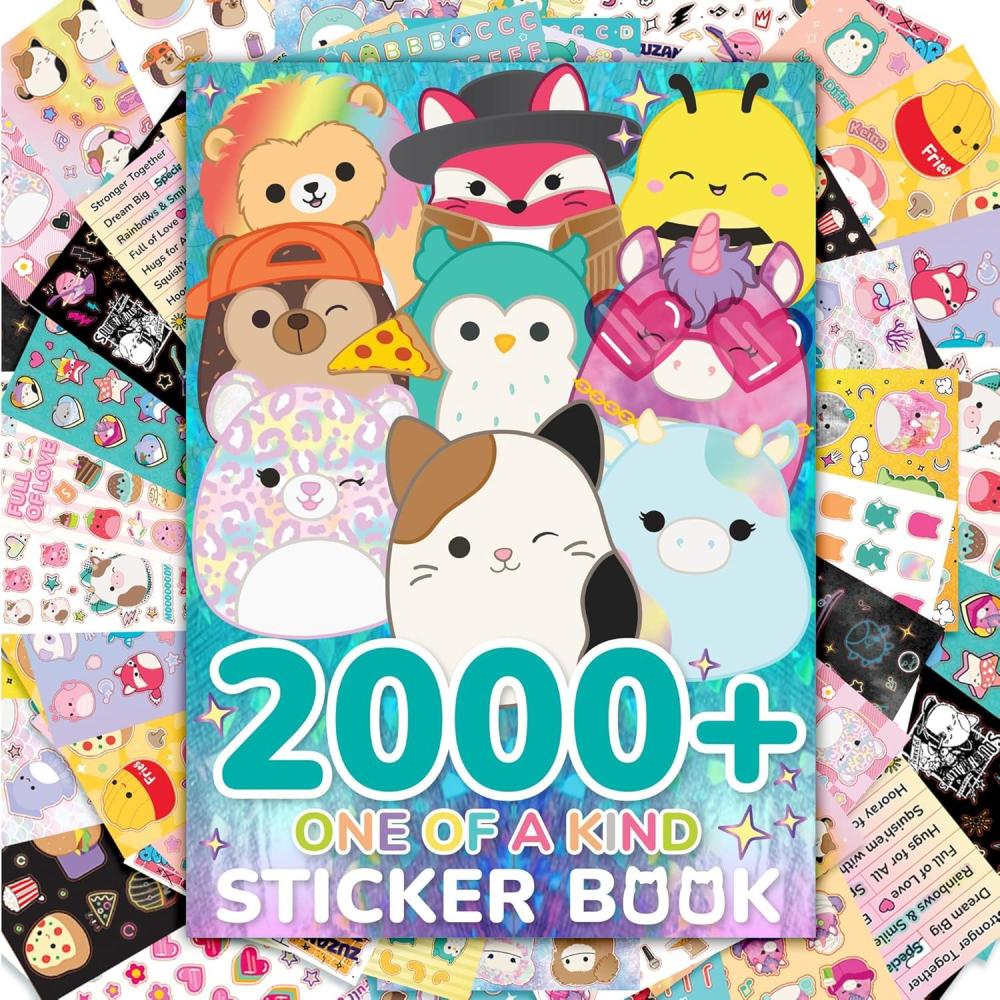 imageRainbow Brite 1500 Sticker Book Mega Sticker Pack Cute Stickers for Teens Kids ampamp Teachers Retro Stationery Supplies Kids Crafts Essentials Classroom Prizes Gifts for 4 Year Old GirlSquishmallow
