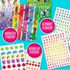 Rainbow Brite 1,500+ Sticker Book, Mega Sticker Pack, Cute Stickers for Teens, Kids, & Teachers, Retro Stationery Supplies, Kids Crafts Essentials, Classroom Prizes, Gifts for 4 Year Old Girl(Miraculous)