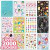 Rainbow Brite 1,500+ Sticker Book, Mega Sticker Pack, Cute Stickers for Teens, Kids, & Teachers, Retro Stationery Supplies, Kids Crafts Essentials, Classroom Prizes, Gifts for 4 Year Old Girl(Squishmallow)