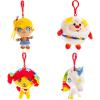 The Loyal Subjects Rainbow Brite 4-Pack Set with Rainbow Brite, Twink, Starlite, Puppy Brite 4-inch Plush Clip-Ons(Rainbow Brite Backpack Clips)