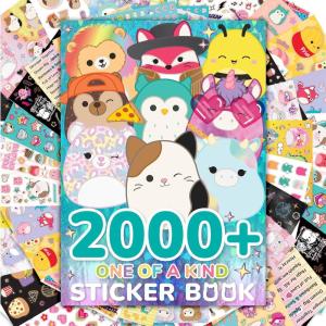 Rainbow Brite 1,500+ Sticker Book, Mega Sticker Pack, Cute Stickers for Teens, Kids, & Teachers, Retro Stationery Supplies, Kids Crafts Essentials, Classroom Prizes, Gifts for 4 Year Old Girl(Squishmallow)