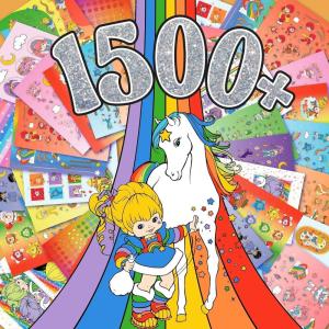 Rainbow Brite 1,500+ Sticker Book, Mega Sticker Pack, Cute Stickers for Teens, Kids, & Teachers, Retro Stationery Supplies, Kids Crafts Essentials, Classroom Prizes, Gifts for 4 Year Old Girl(Rainbow Brite)