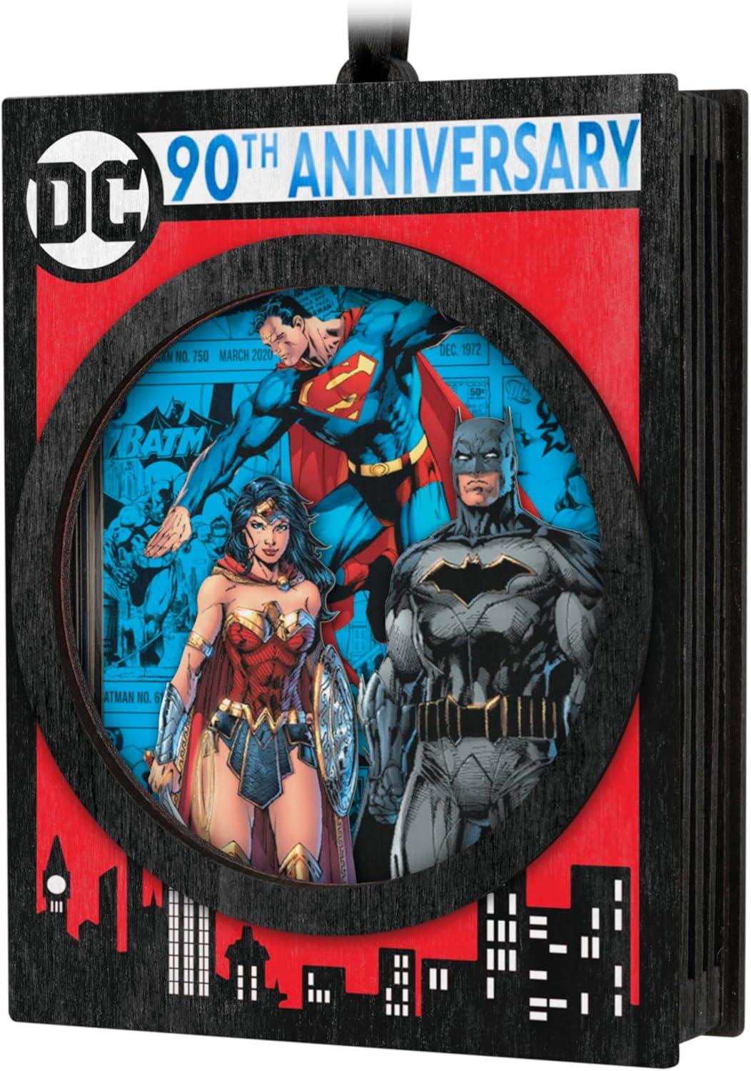 imageHallmark Keepsake Christmas Ornament 2025 DC Comics 90th Anniversary DC Through The Ages Papercraft Gifts for DC Comics FansDC Comics 90th Anniversary