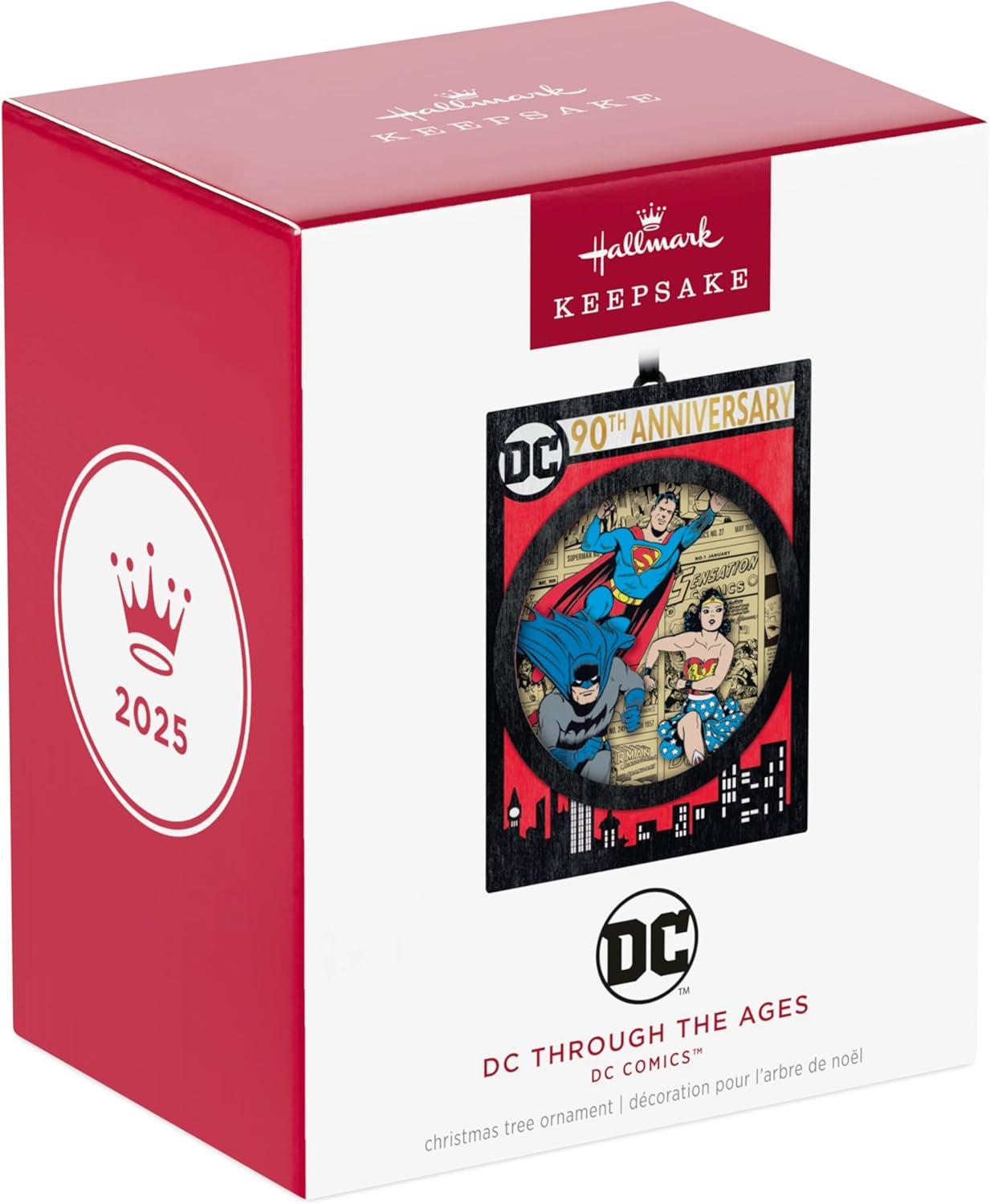 imageHallmark Keepsake Christmas Ornament 2025 DC Comics 90th Anniversary DC Through The Ages Papercraft Gifts for DC Comics FansDC Comics 90th Anniversary