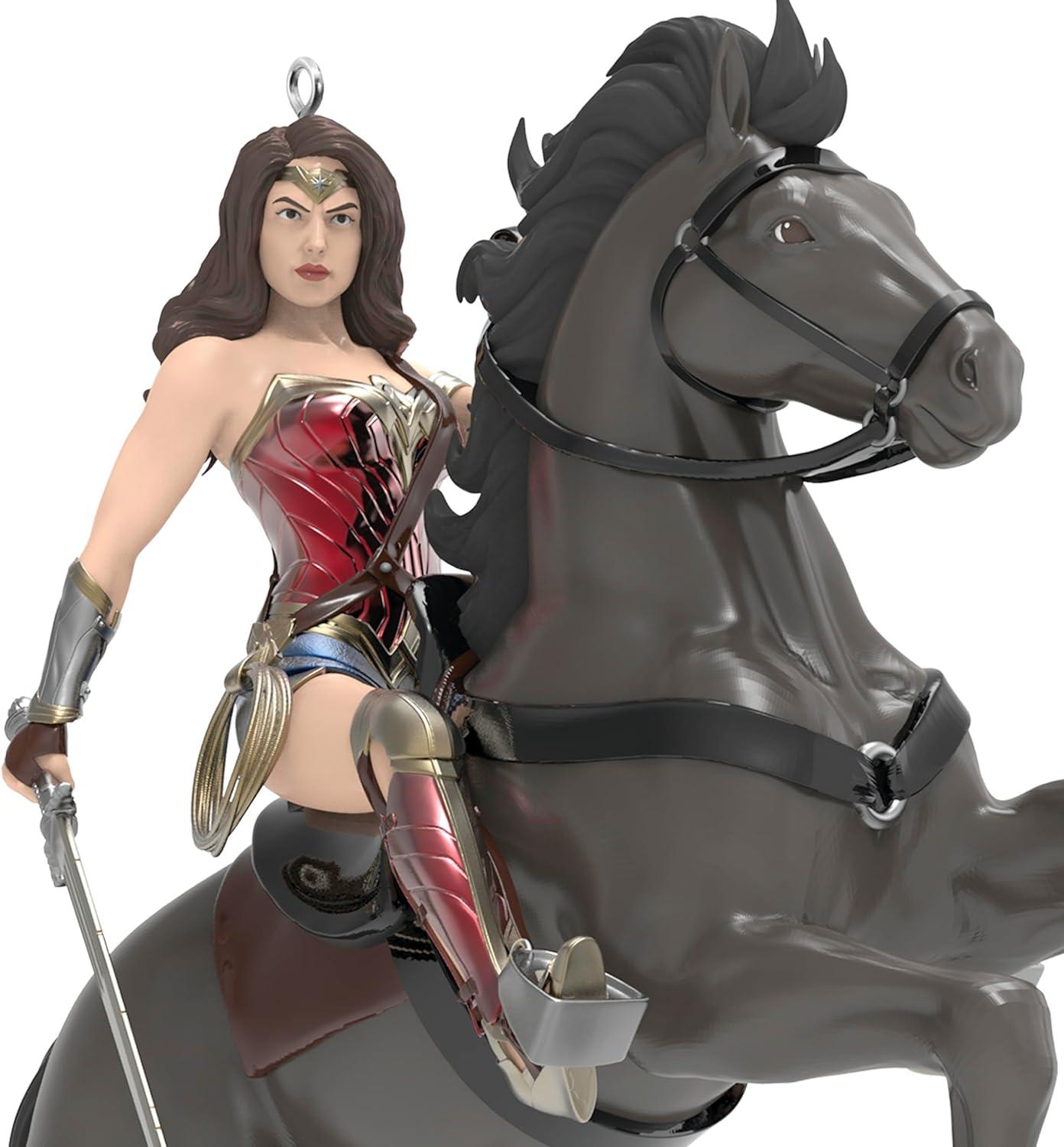 imageHallmark Keepsake Christmas Ornament 2025 DC Wonder Woman Musical with Motion Gifts for DC Comics FansWonder Woman on Horse