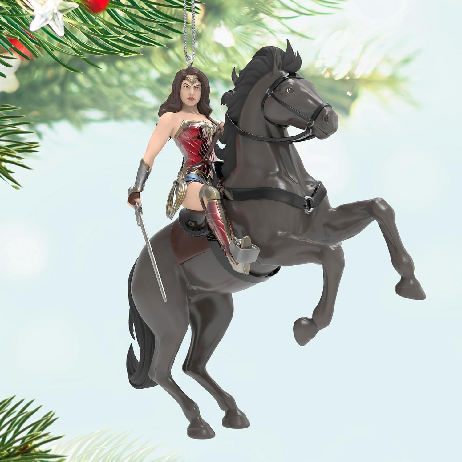 imageHallmark Keepsake Christmas Ornament 2025 DC Wonder Woman Musical with Motion Gifts for DC Comics FansWonder Woman on Horse