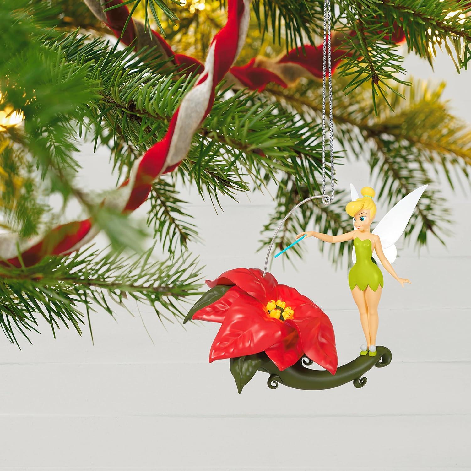 imageHallmark Keepsake Christmas Ornament 2025 Disney Lilo ampamp Stitch Experiment 626 Funko POP with Light Gifts for Disney FansTinker Bell PixieDusted Poinsettia