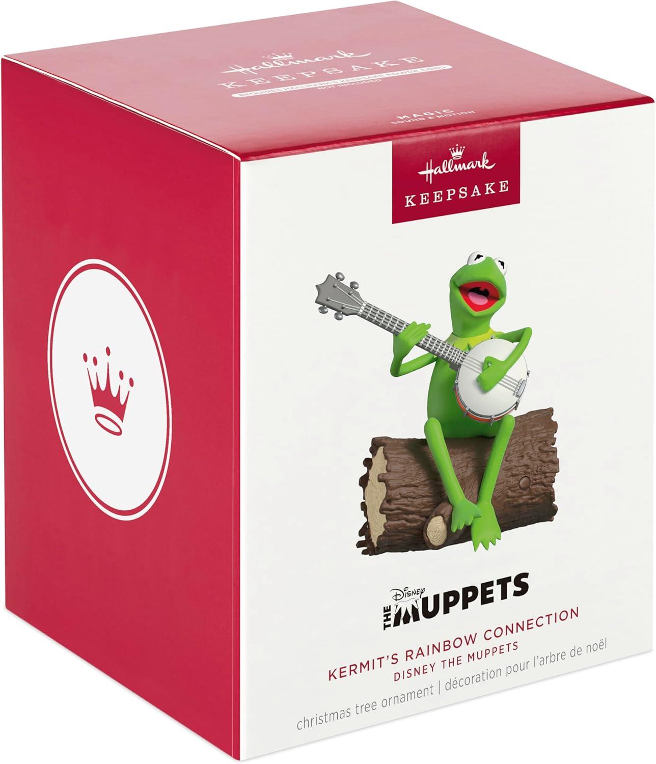 imageHallmark Keepsake Christmas Ornament 2025 Disney The Muppets Kermits Rainbow Connection Musical with Motion Gifts for Disney FansKermits Rainbow Connection