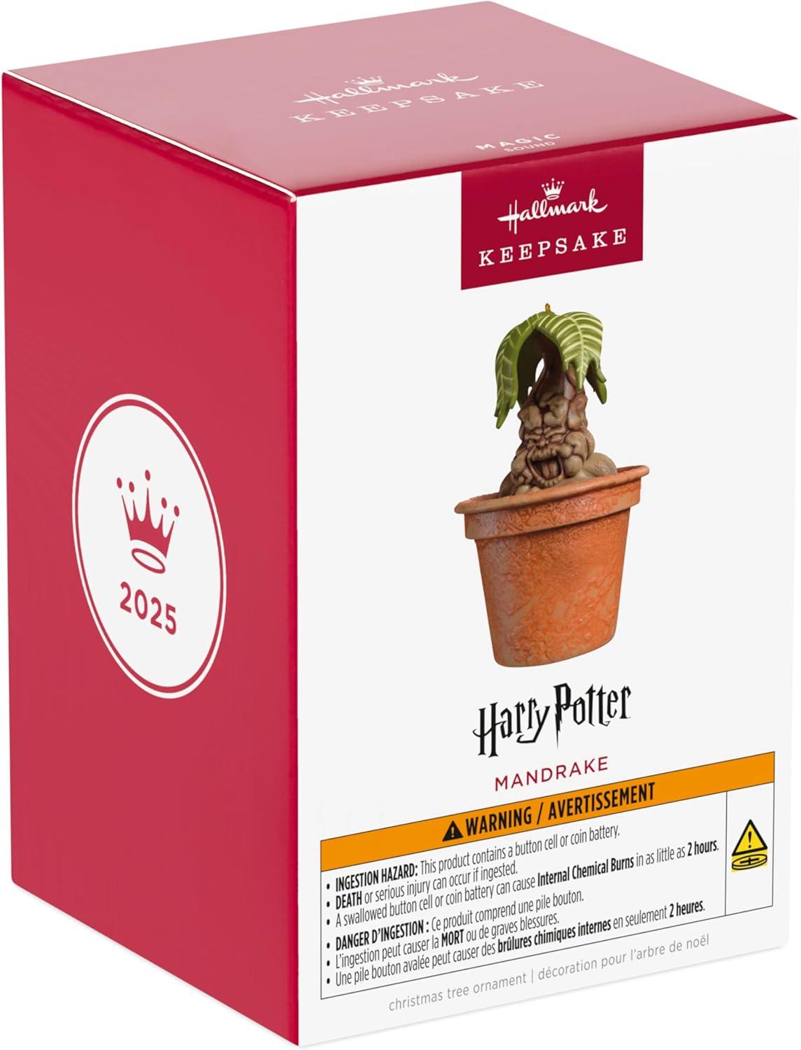 imageHallmark Keepsake Christmas Ornament 2025 Harry Potter Mandrake with Sound Gifts for Harry Potter FansPotted Mandrake