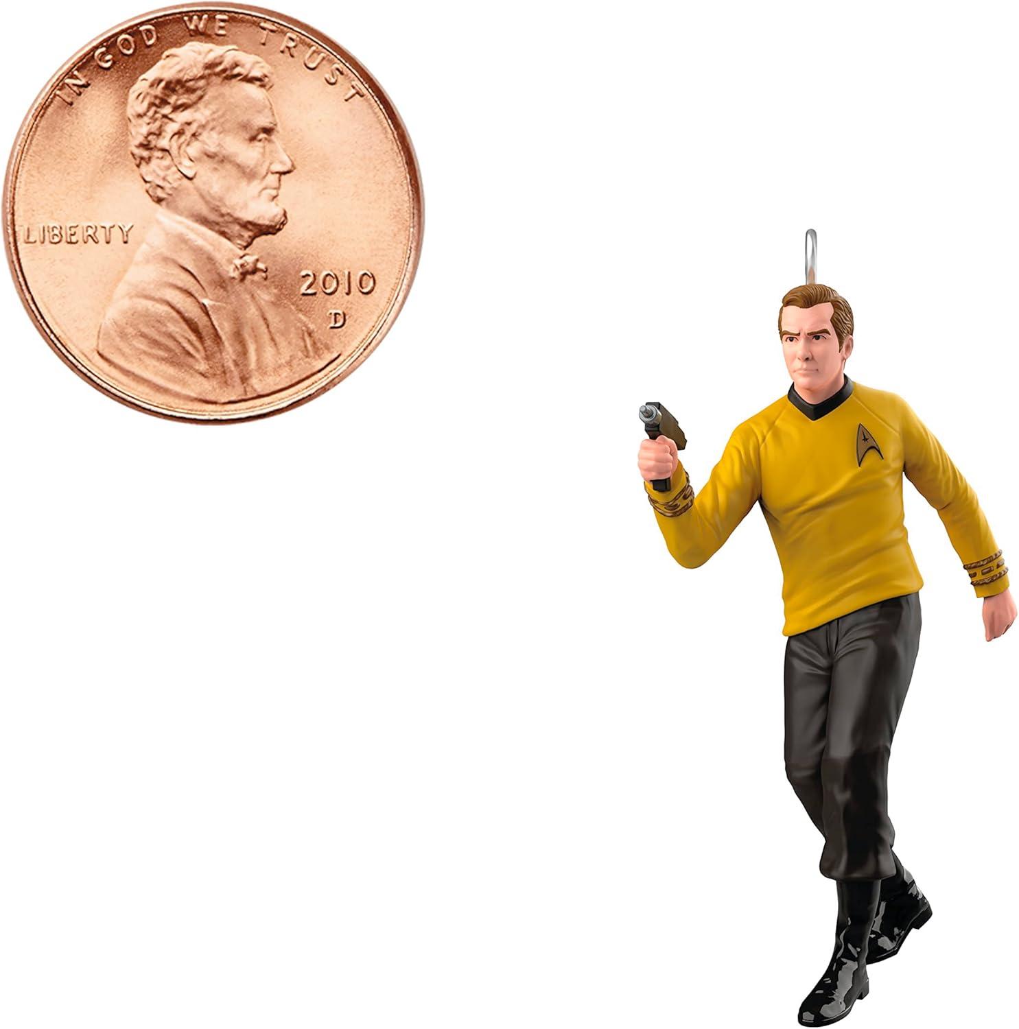 imageHallmark Keepsake Christmas Tabletop Decoration 2025 Star Trek The Next Generation Beware The Borg with Light and Sound Gifts for TrekkiesCaptain Kirk