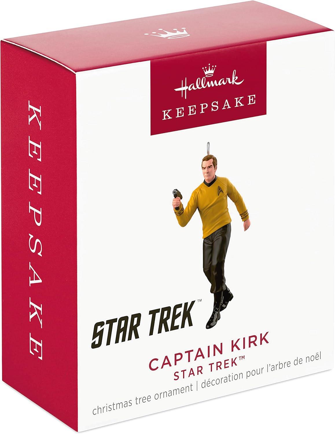 imageHallmark Keepsake Christmas Tabletop Decoration 2025 Star Trek The Next Generation Beware The Borg with Light and Sound Gifts for TrekkiesCaptain Kirk
