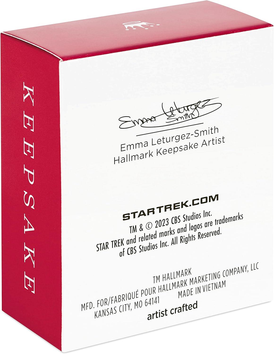 imageHallmark Keepsake Christmas Tabletop Decoration 2025 Star Trek The Next Generation Beware The Borg with Light and Sound Gifts for TrekkiesCaptain Kirk