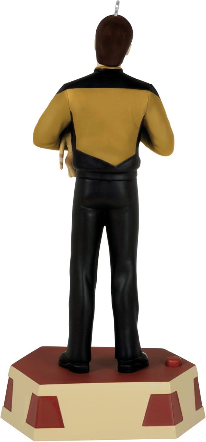 imageHallmark Keepsake Christmas Tabletop Decoration 2025 Star Trek The Next Generation Beware The Borg with Light and Sound Gifts for TrekkiesDatas Ode to Spot