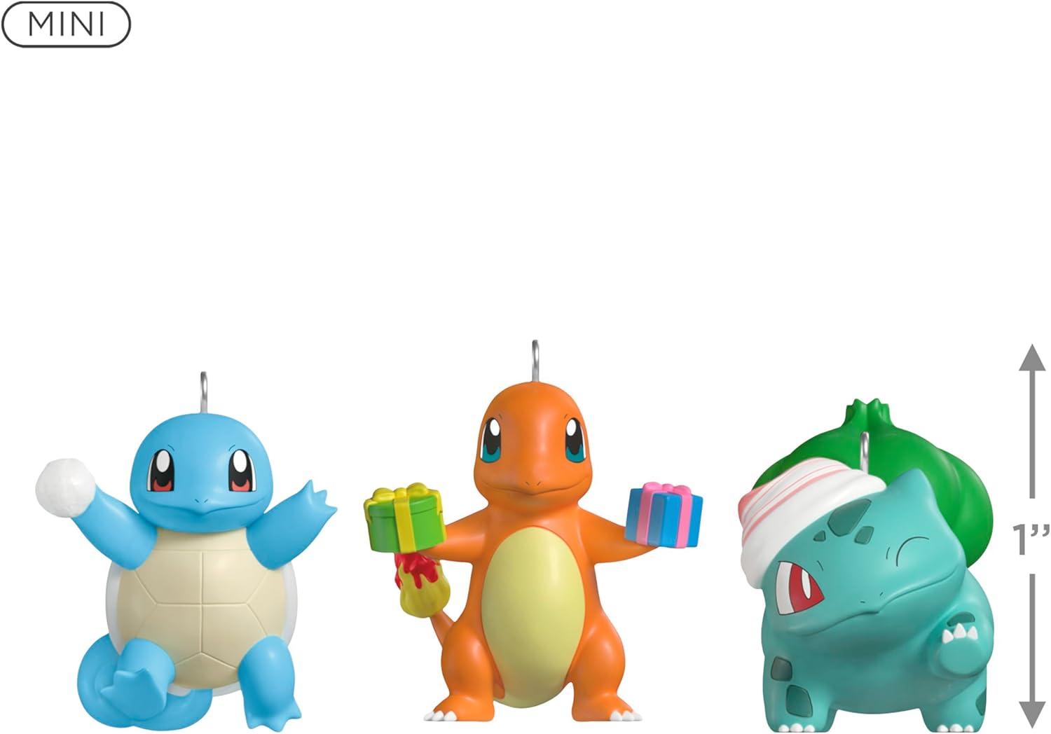 imageHallmark Keepsake Mini Christmas Ornaments 2025 Pokmon Squirtle Charmander Bulbasaur Set of 3 Gifts for GamersBulbasaur