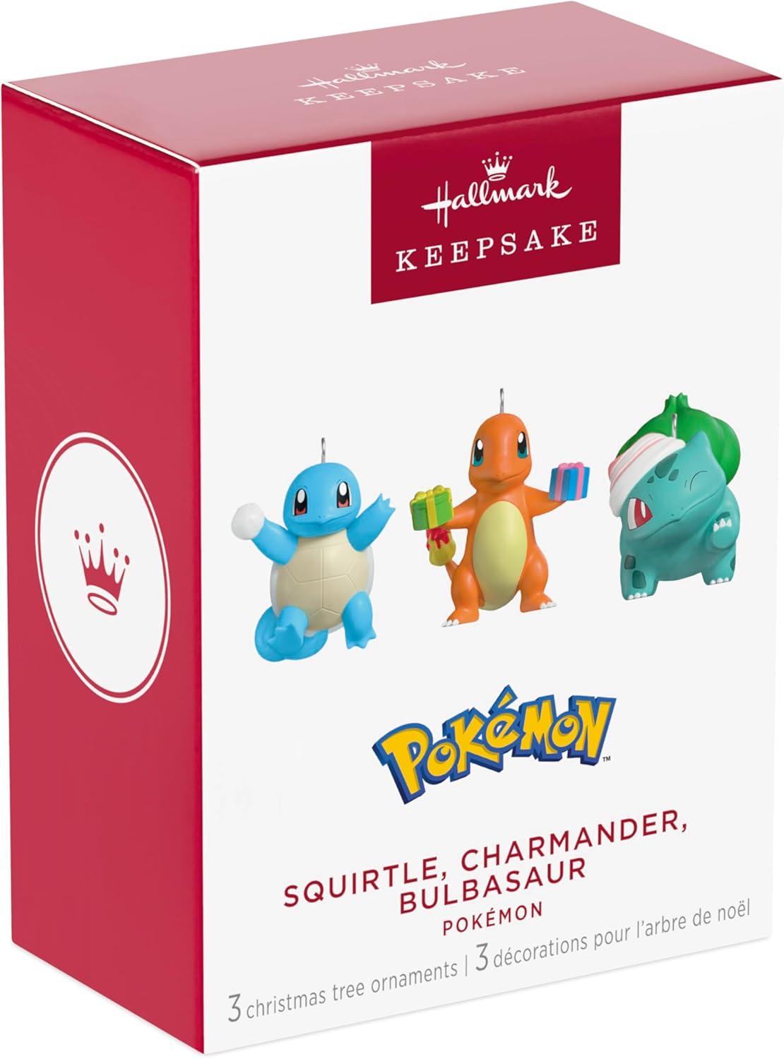 imageHallmark Keepsake Mini Christmas Ornaments 2025 Pokmon Squirtle Charmander Bulbasaur Set of 3 Gifts for GamersBulbasaur