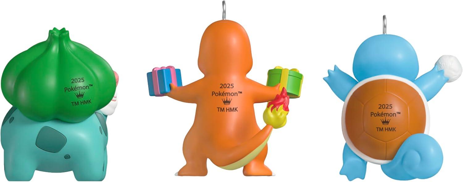 imageHallmark Keepsake Mini Christmas Ornaments 2025 Pokmon Squirtle Charmander Bulbasaur Set of 3 Gifts for GamersBulbasaur