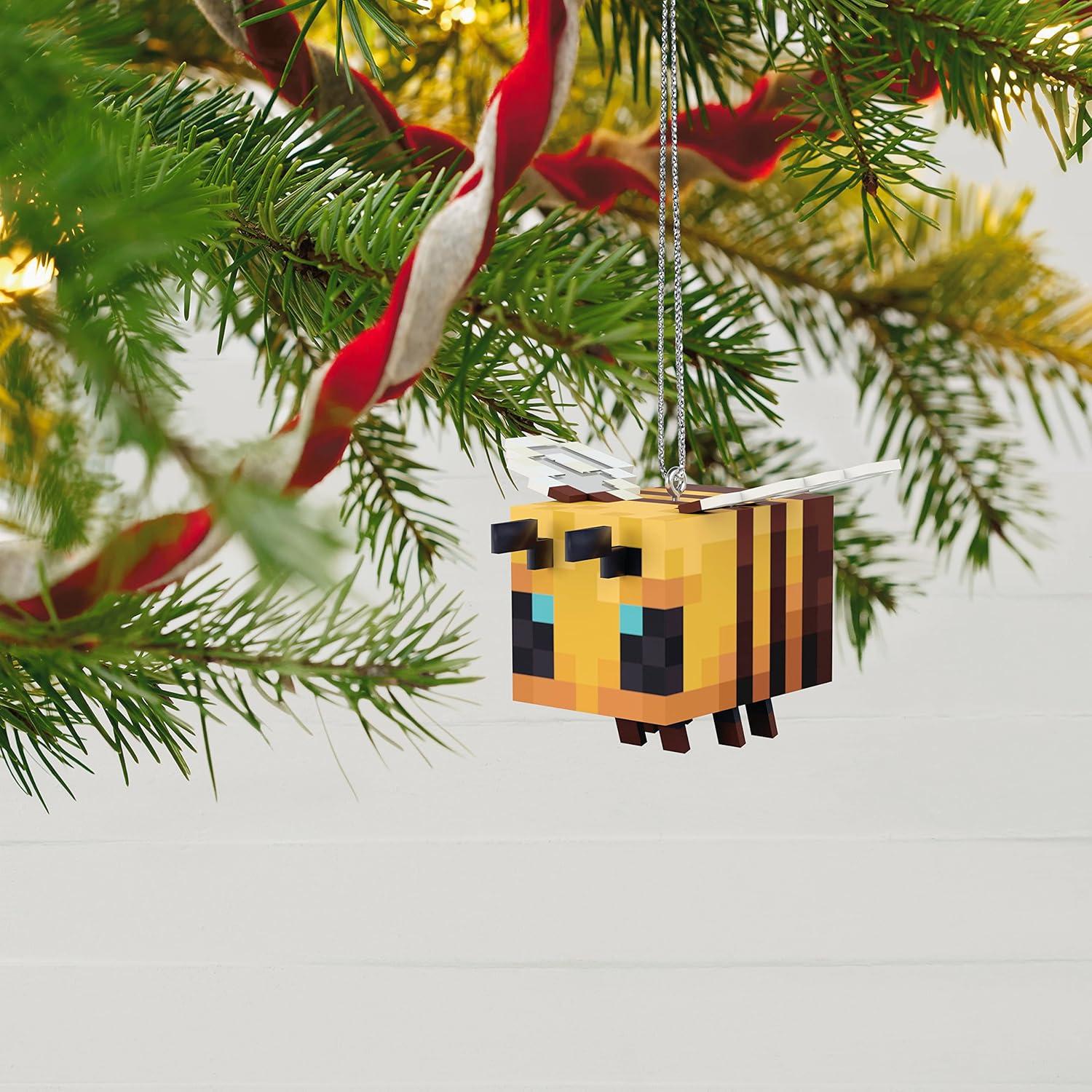 imageHallmark Keepsake Plastic Christmas Ornament 2022 Minecraft AxolotlBee