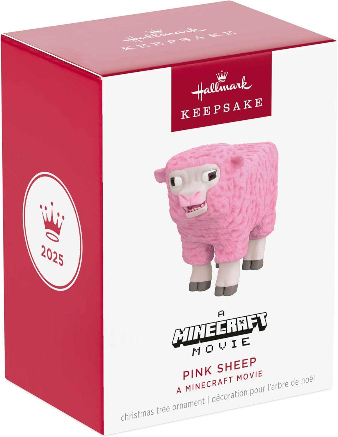 imageHallmark Keepsake Plastic Christmas Ornament 2022 Minecraft AxolotlPink Sheep
