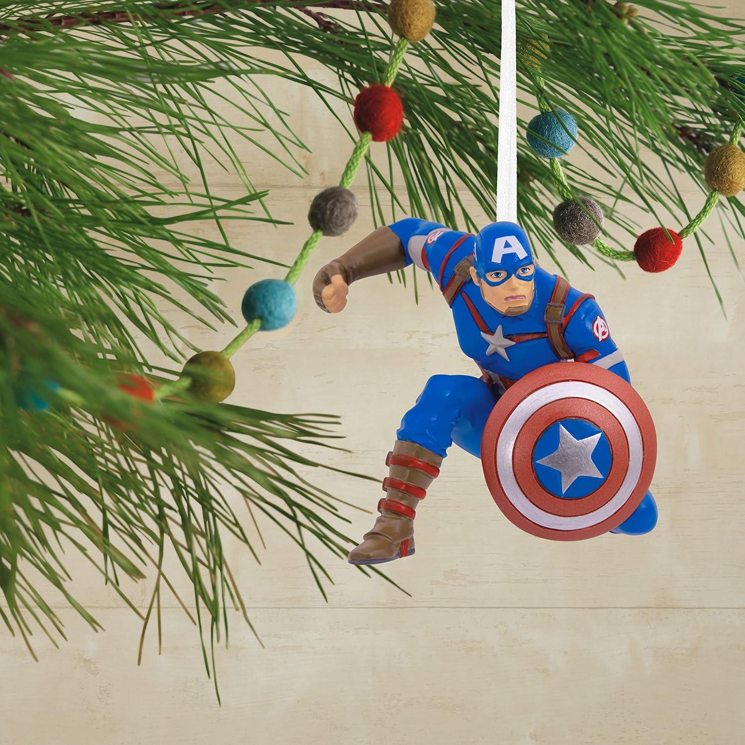 imageHallmark Marvel Miles Morales Christmas OrnamentCaptain America