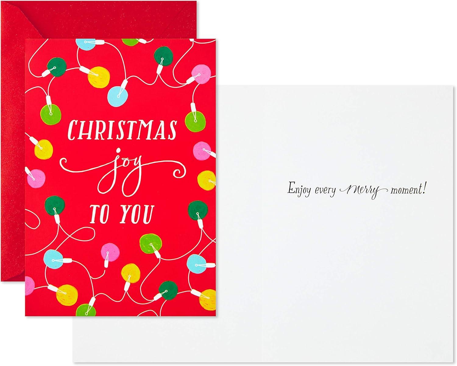 imageHallmark Pack of Pokmon Christmas Cards Pikachu Christmas Lights 4 Holiday Cards with Envelopes 5XXH2386Christmas Joy  8 Cards with Envelopes