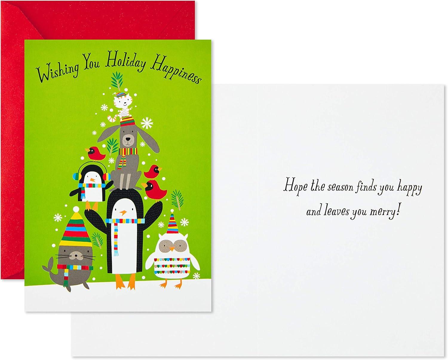 imageHallmark Pack of Pokmon Christmas Cards Pikachu Christmas Lights 4 Holiday Cards with Envelopes 5XXH2386Christmas Joy  8 Cards with Envelopes