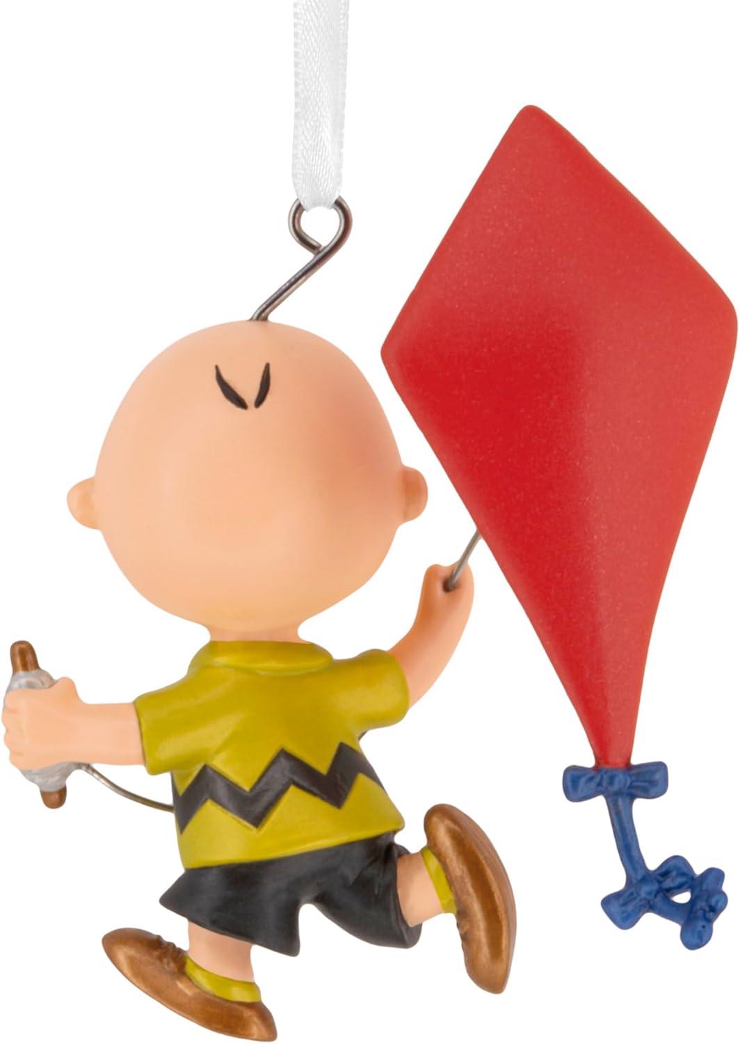 imageHallmark Peanuts 75th Anniversary Charlie Brown with Kite Christmas Ornament Gifts for Peanuts Fans