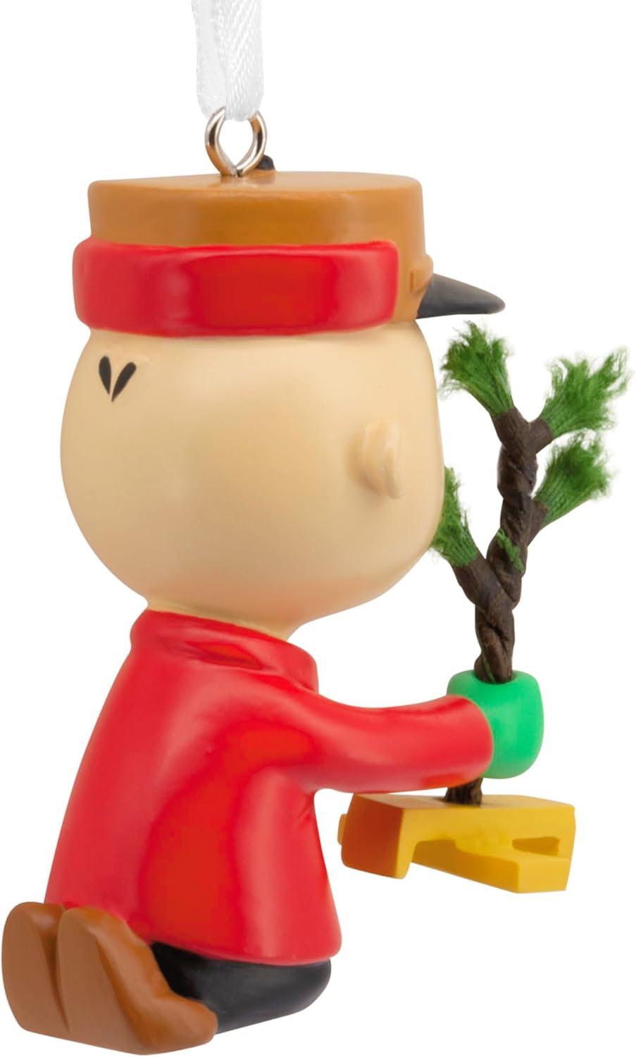 imageHallmark Peanuts Charlie Brown Kneeling with Tree Christmas Ornament Gifts for Peanuts Fans